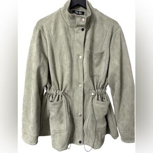 MO-KA by Santa Fe Apparel Women’s Light Green Utility Drawstring Jacket